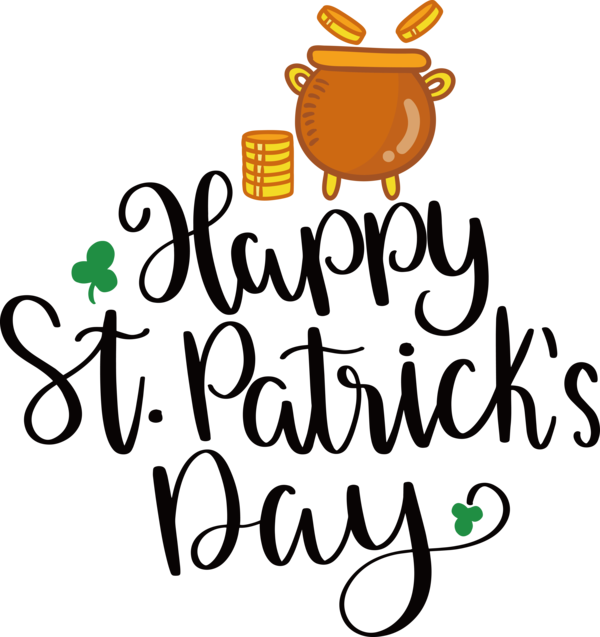 Transparent St. Patrick's Day Logo Calligraphy Flower for St Patricks Day Quotes for St Patricks Day