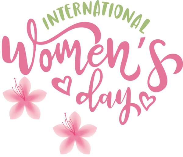 Transparent International Women's Day Logo Font Petal for Women's Day for International Womens Day