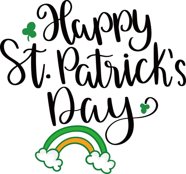 Transparent St. Patrick's Day Logo Calligraphy Meter for St Patricks Day Quotes for St Patricks Day