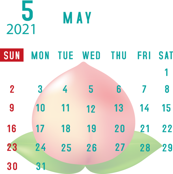 Transparent New Year Diagram Green Font for Printable 2021 Calendar for New Year