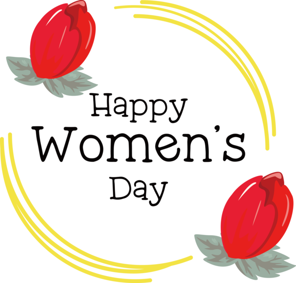 Transparent International Women's Day Flower Cut flowers Logo for Women's Day for International Womens Day