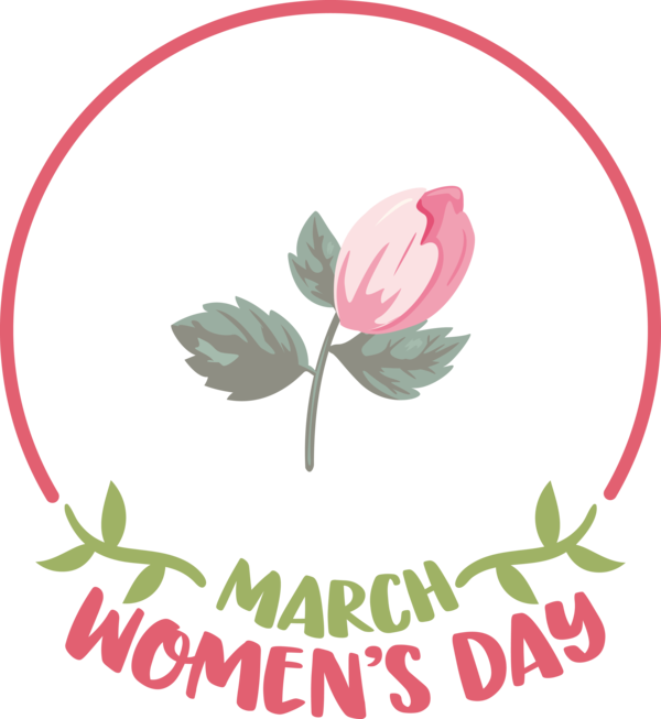 Transparent International Women's Day Logo Floral design Leaf for Women's Day for International Womens Day