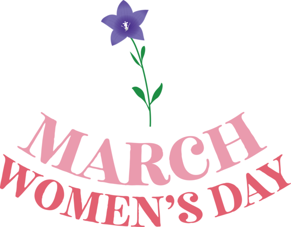 Transparent International Women's Day Logo United States Floral design for Women's Day for International Womens Day