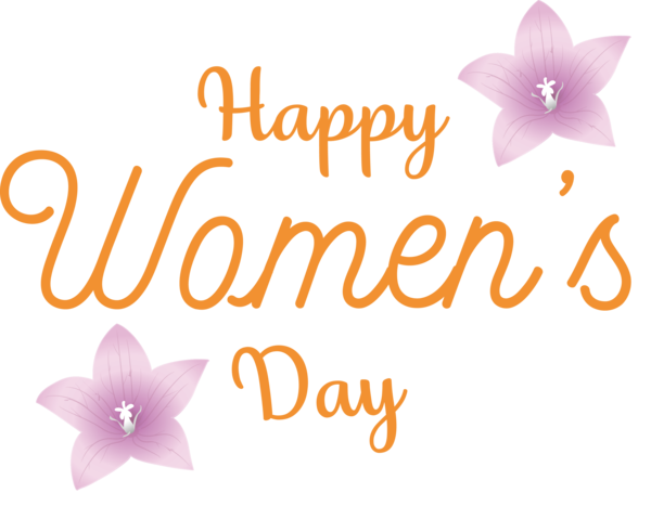 Transparent International Women's Day Cut flowers Petal Logo for Women's Day for International Womens Day