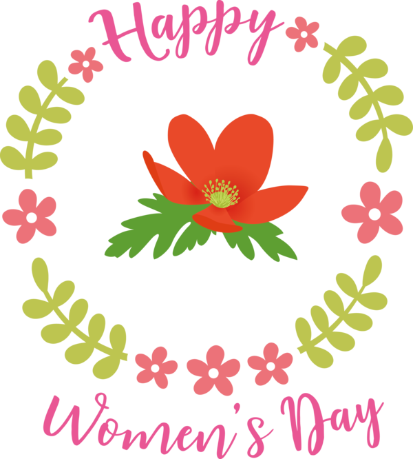 Transparent International Women's Day Christmas Day Christmas ornament Wreath for Women's Day for International Womens Day
