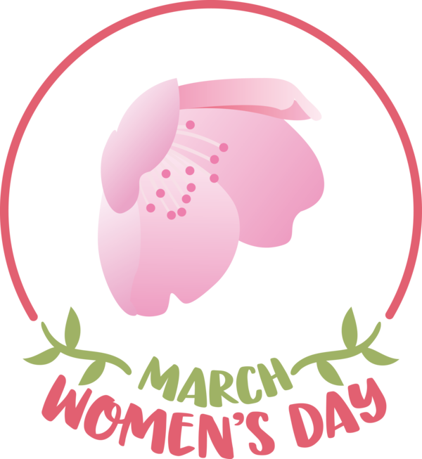 Transparent International Women's Day Flower Design Logo for Women's Day for International Womens Day