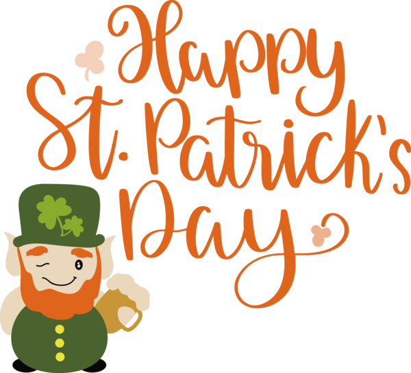 Transparent St. Patrick's Day Logo Cartoon Plants for Saint Patrick for St Patricks Day