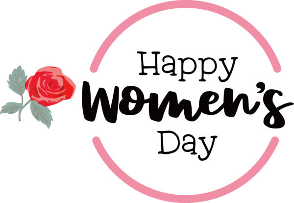 Transparent International Women's Day Cut flowers Garden roses Logo for Women's Day for International Womens Day