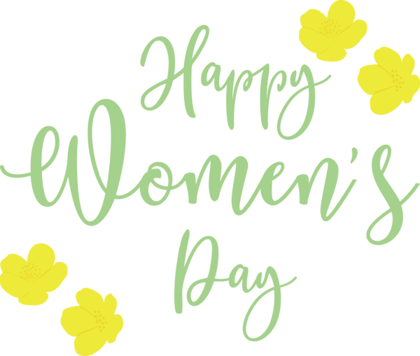 Transparent International Women's Day Leaf Floral design Logo for Women's Day for International Womens Day