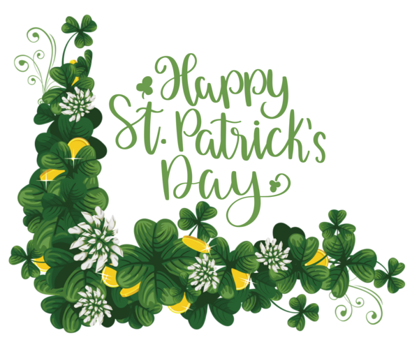 Transparent St. Patrick's Day Drumstick tree Herbal medicine Symptom for Saint Patrick for St Patricks Day