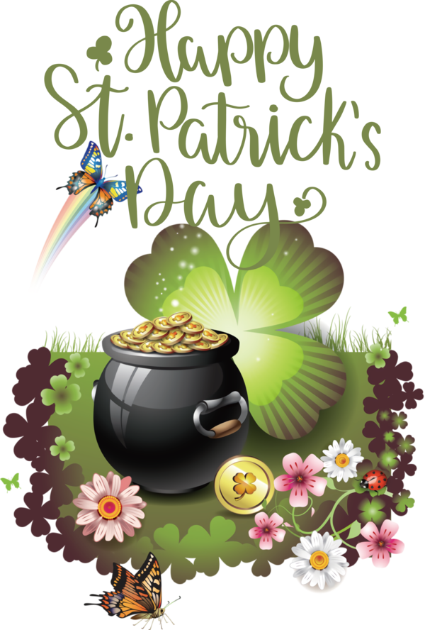 Transparent St. Patrick's Day Saint Patrick's Day Shamrock March 17 for Saint Patrick for St Patricks Day