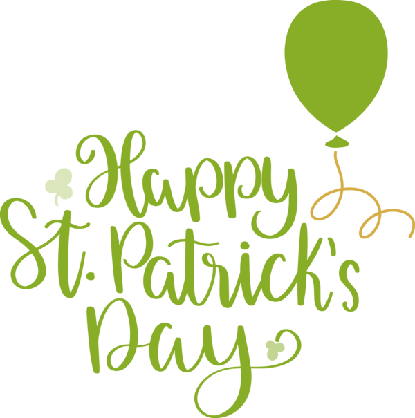Transparent St. Patrick's Day Logo Leaf Green for Saint Patrick for St Patricks Day
