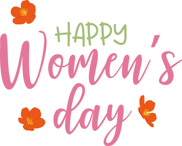 Transparent International Women's Day Floral design Logo Line for Women's Day for International Womens Day