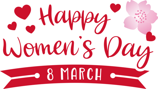 Transparent International Women's Day Logo Valentine's Day Petal for Women's Day for International Womens Day