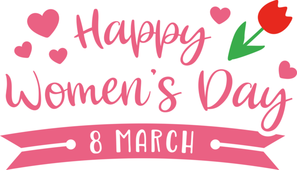 Transparent International Women's Day Design Floral design Logo for Women's Day for International Womens Day