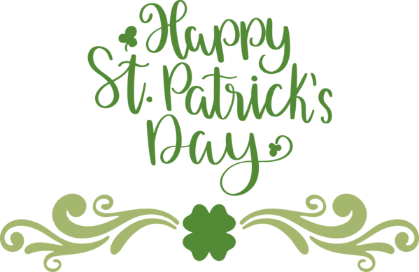 Transparent St. Patrick's Day Floral design Logo Leaf for Saint Patrick for St Patricks Day