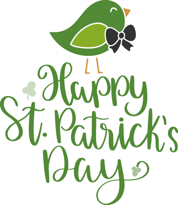 Transparent St. Patrick's Day Leaf Logo Flower for Saint Patrick for St Patricks Day