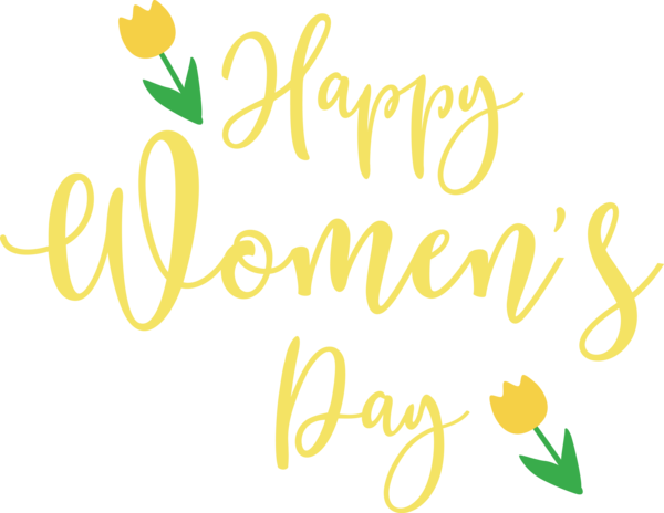 Transparent International Women's Day Plant stem Floral design Logo for Women's Day for International Womens Day