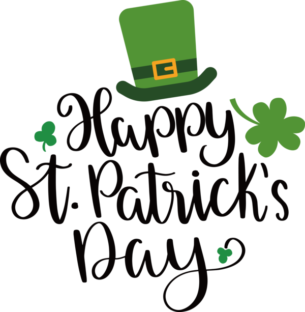 Transparent St. Patrick's Day Logo Symbol Hat for Saint Patrick for St Patricks Day