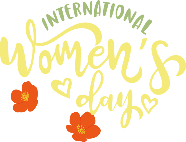 Transparent International Women's Day Logo Design Cartoon for Women's Day for International Womens Day