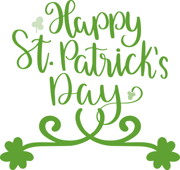 Transparent St. Patrick's Day Leaf Plant stem Logo for Saint Patrick for St Patricks Day