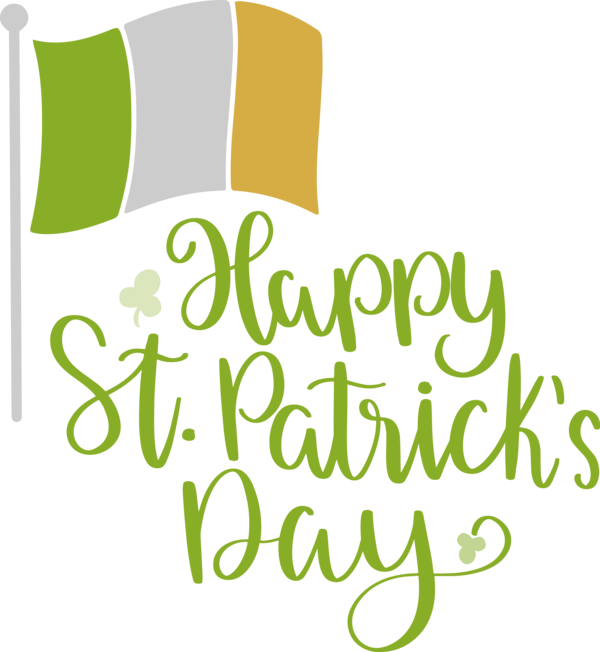 Transparent St. Patrick's Day Logo Design Green for Saint Patrick for St Patricks Day