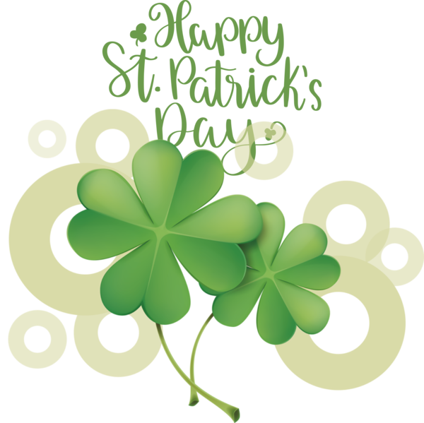 Transparent St. Patrick's Day Four-leaf clover Red Clover Logo for Saint Patrick for St Patricks Day