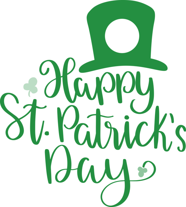 Transparent St. Patrick's Day Logo Symbol Green for Saint Patrick for St Patricks Day