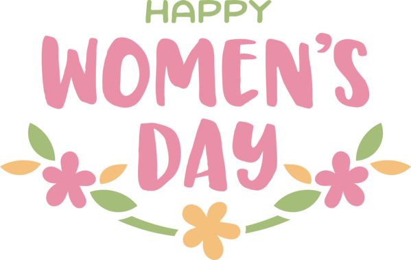Transparent International Women's Day Floral design Logo Line for Women's Day for International Womens Day