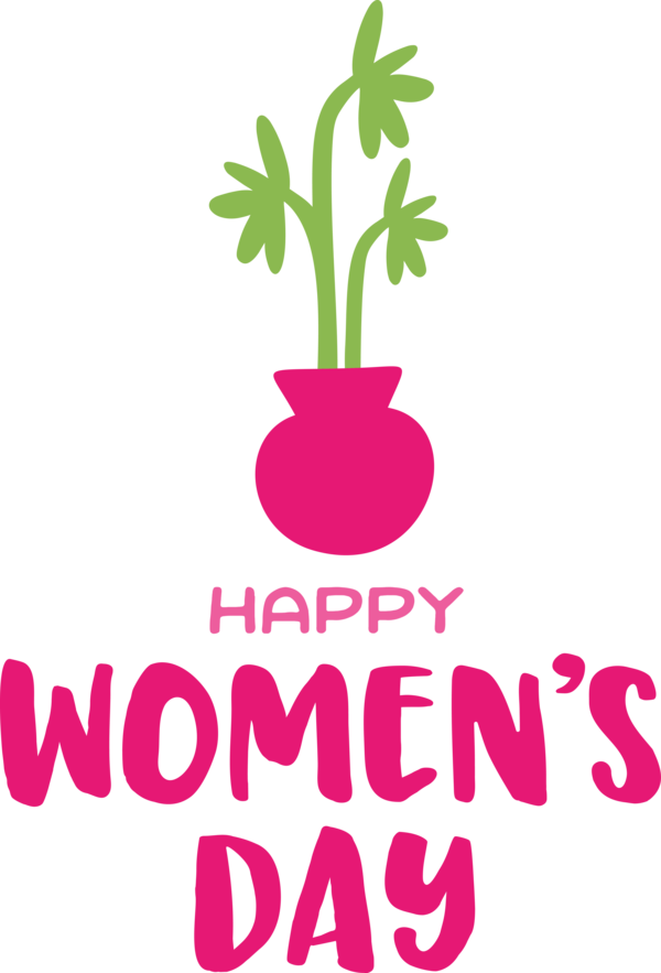 Transparent International Women's Day Plant stem Logo Leaf for Women's Day for International Womens Day