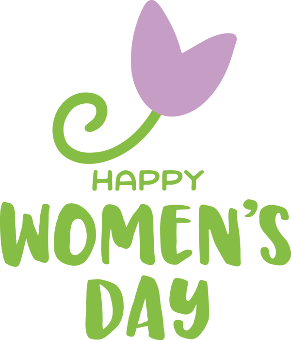 Transparent International Women's Day Logo Green Text for Women's Day for International Womens Day