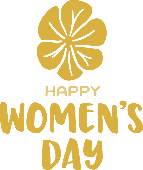 Transparent International Women's Day Flower Logo Yellow for Women's Day for International Womens Day