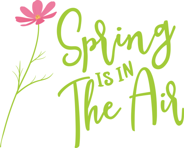 Transparent easter Leaf Floral design Logo for Hello Spring for Easter