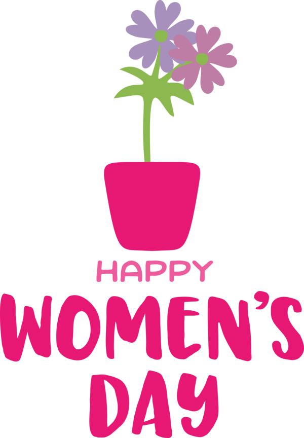Transparent International Women's Day Flower Logo Meter for Women's Day for International Womens Day