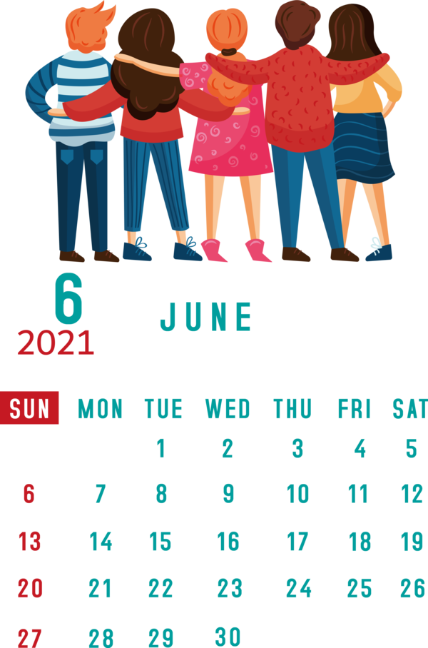 Transparent New Year International Friendship Day Friendship Girlfriend for Printable 2021 Calendar for New Year