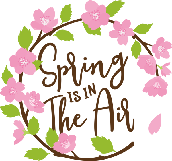 Transparent easter Design Floral design Icon for Hello Spring for Easter