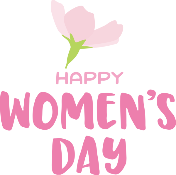 Transparent International Women's Day Flower Logo Design for Women's Day for International Womens Day