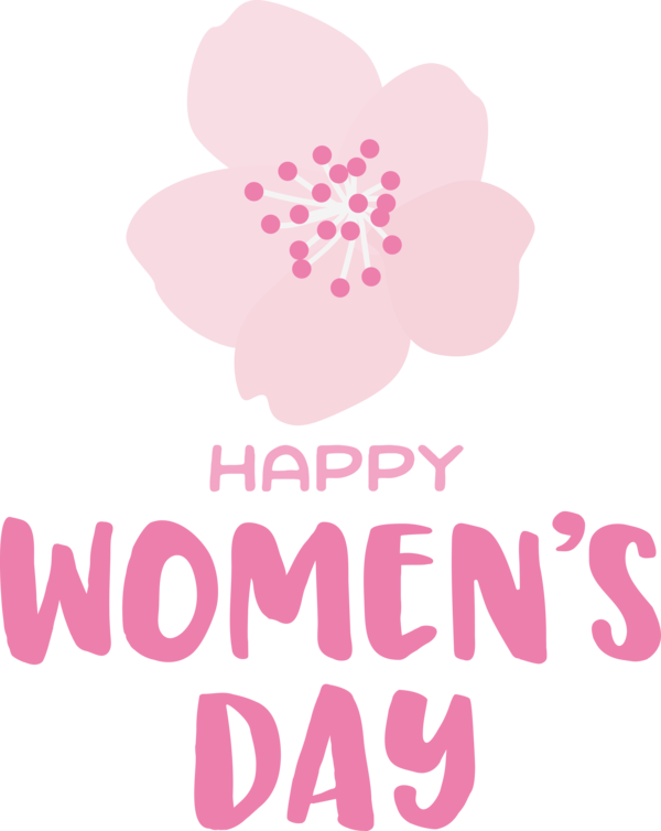 Transparent International Women's Day Floral design Design Logo for Women's Day for International Womens Day