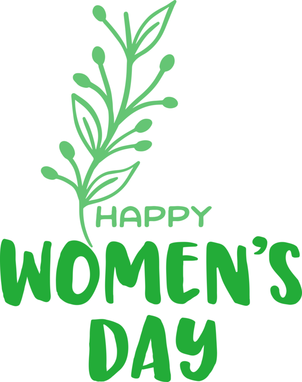 Transparent International Women's Day Plant stem Leaf Logo for Women's Day for International Womens Day