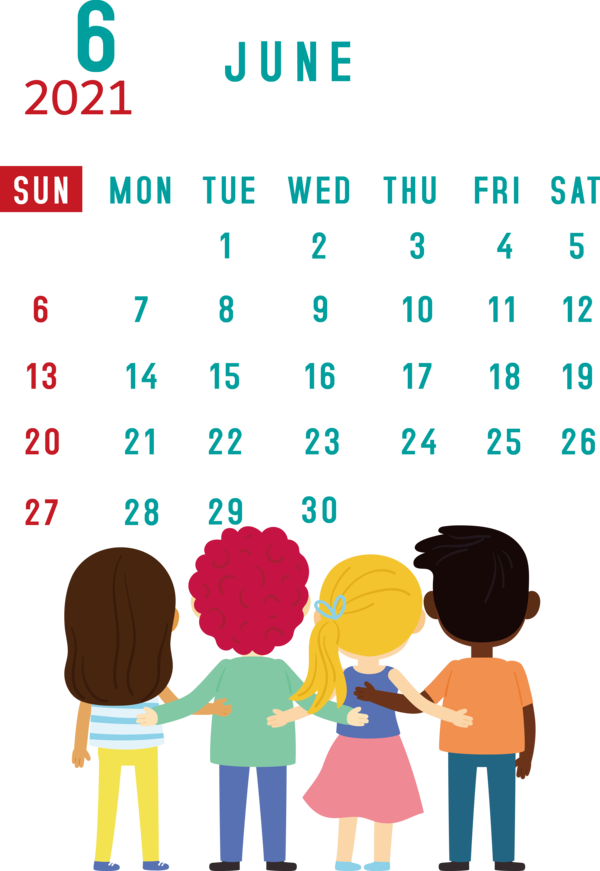 Transparent New Year My School Family Vector Cartoon for Printable 2021 Calendar for New Year