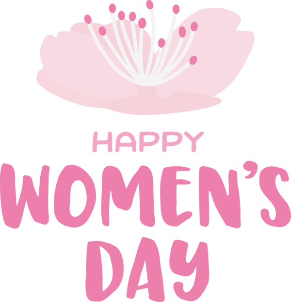 Transparent International Women's Day Logo Design Petal for Women's Day for International Womens Day