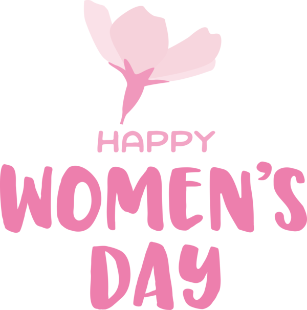 Transparent International Women's Day Logo Design Petal for Women's Day for International Womens Day