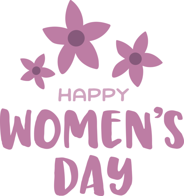Transparent International Women's Day Floral design Design Logo for Women's Day for International Womens Day