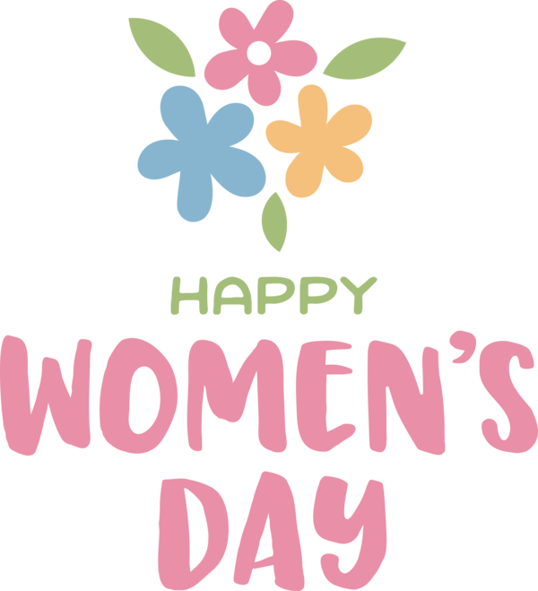 Transparent International Women's Day Logo Floral design Design for Women's Day for International Womens Day