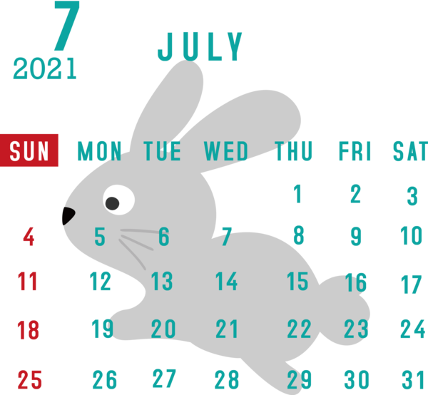 Transparent New Year Hare Logo Diagram for Printable 2021 Calendar for New Year