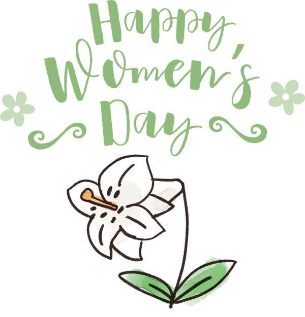 Transparent International Women's Day Leaf Floral design Insect for Women's Day for International Womens Day