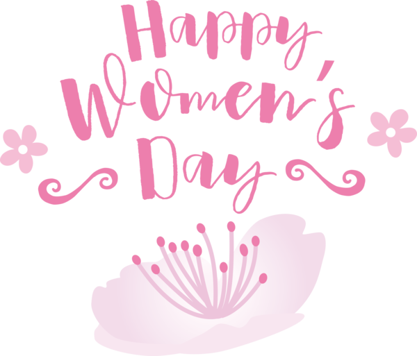 Transparent International Women's Day Sticker Petal Flower for Women's Day for International Womens Day