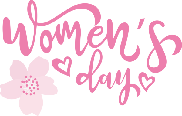 Transparent International Women's Day Logo Design Text for Women's Day for International Womens Day