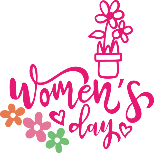 Transparent International Women's Day Logo Design Line for Women's Day for International Womens Day