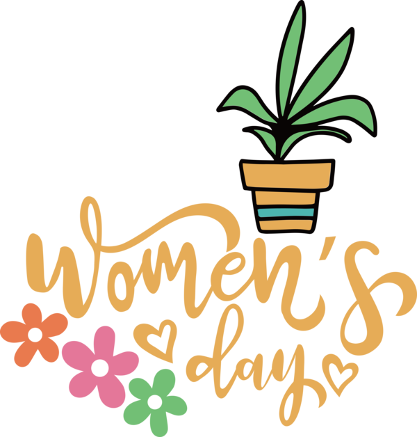 Transparent International Women's Day Flower Plant stem Logo for Women's Day for International Womens Day